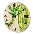thumbnail image 3 of Designart 'The Forest of Bamboo Branches VI' Tropical Wood Wall Clock, 3 of 5