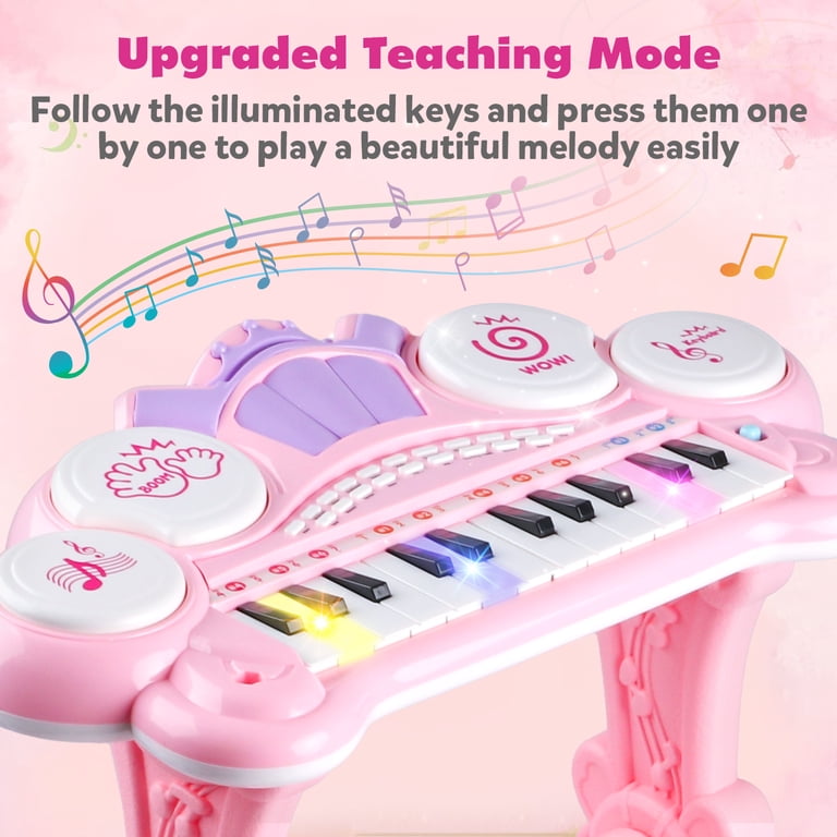 beefunni Kids Electronic Piano Keyboard, 24-Key Music Toy