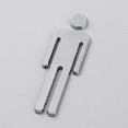 thumbnail image 4 of Letrero para puerta de baño Letrero para baño para hombre y mujer Letrero para baño de invitados Letrero para puerta de baño autoadhesivo 12 cm de alto, 4 of 6