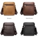 thumbnail image 4 of Bolso de hombro de cuero genuino suave para hombre, bolso bandolera informal de piel de vaca para hombre, bandolera de piel de vaca negra, 4 of 5