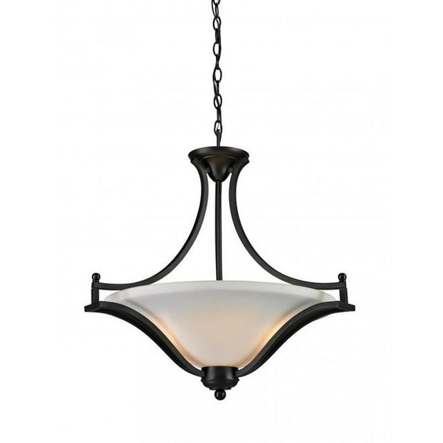 Z-Lite Lagoon 3 Light Pendant in Matte Black