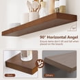 thumbnail image 5 of 36inch Floating Shelves Set of 2, Long Wood Wall Mounted Shelves for Wall Decor & Storage, Modern Floating Wall Shelves for Bedroom Bathroom Living Room, 5 of 6