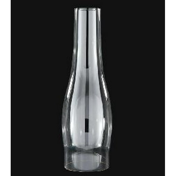 B&P Lamp® 3 Inch by 10 Inch Clear Glass Lamp Chimney with Slimline Design  for Vintage and Antique Style Globes