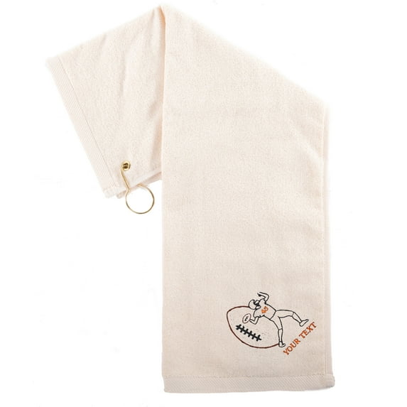 Custom Embroidered Football Towels, Wholesale Football Cooling Towels - Quaterback