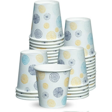 GUSTO 3 oz Disposable Bathroom Cups Mini Paper Cups for Mouthwash, 100-Pack
