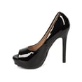 thumbnail image 4 of Kayleen CF47 Women Patent Leatherette Peep Toe Platform Stiletto Pump, 4 of 5