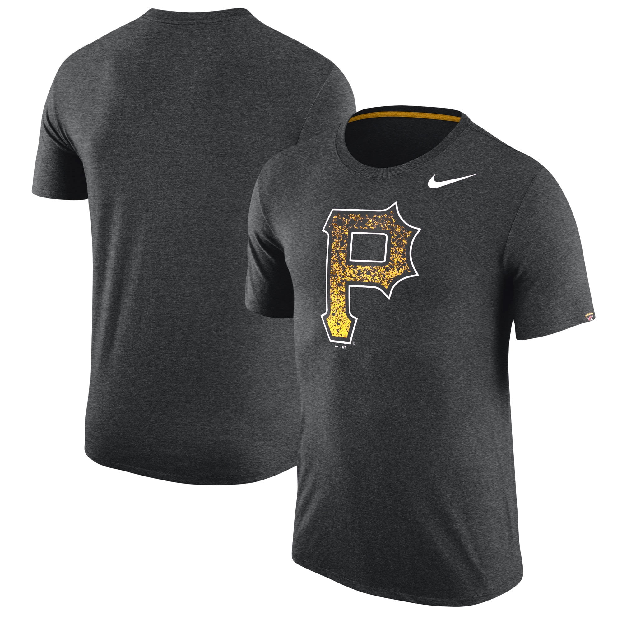 Pittsburgh Pirates Nike Tri-Blend T-Shirt - Heathered Black - Walmart ...