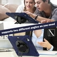 thumbnail image 4 of Dteck Case for iPad Pro 13 inch M4 2024,Heavy Duty Armor Shockproof Kids Case with Rotating Stand & Hand/Shoulder Strap for iPad Pro 13-in. (M4),Navyblue, 4 of 7