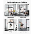 thumbnail image 3 of KFFKFF Folding Power Cage, Wall-Mounted Power Rack Squat Rack, Multifunctional Strength Training Workout Equipment with Landmine Holder, Adjustable J-Hooks & Pull-Up Bar for Home Gym, 1000LBS, 3 of 9