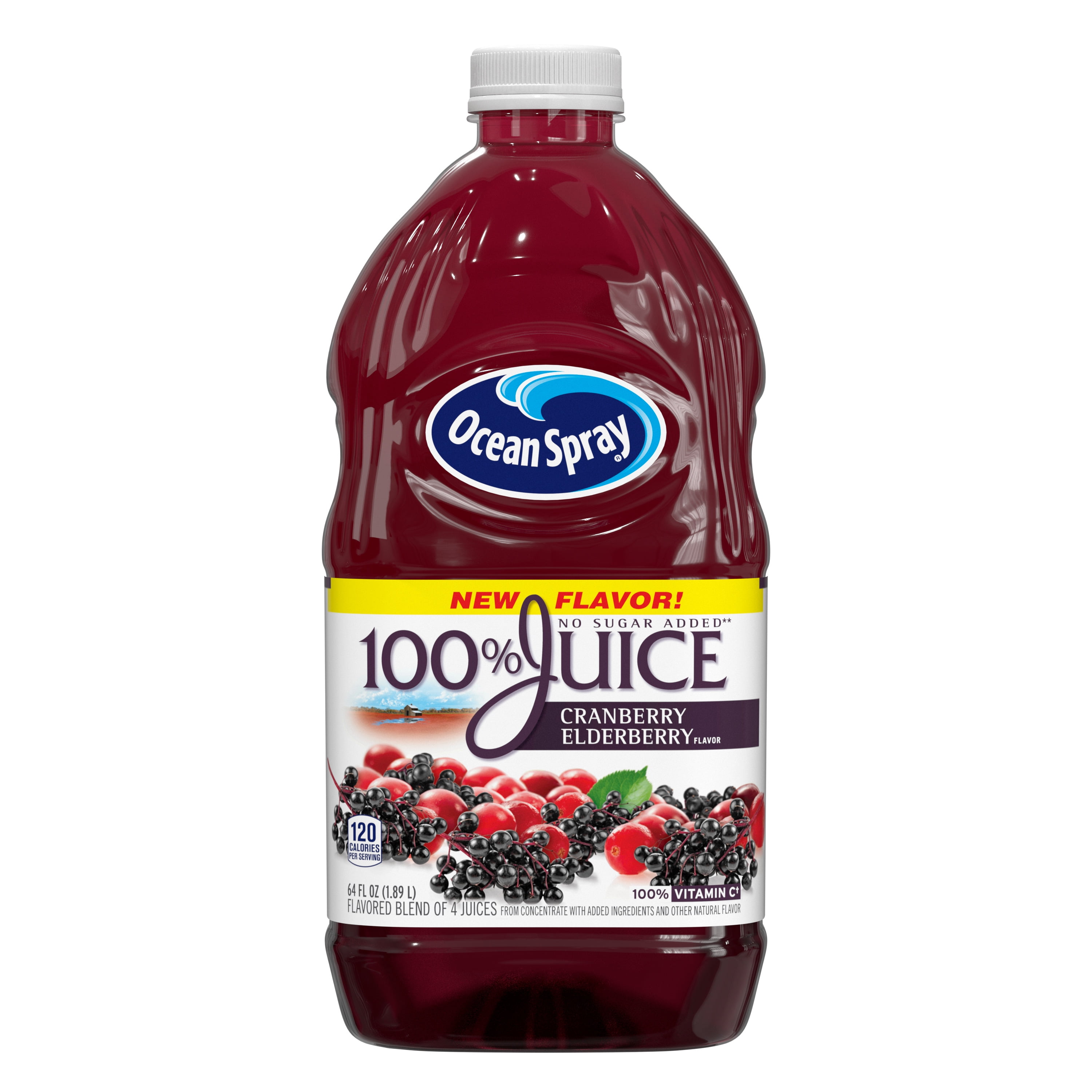 Ocean Spray  100% Juice Cranberry Elderberry, 64 oz