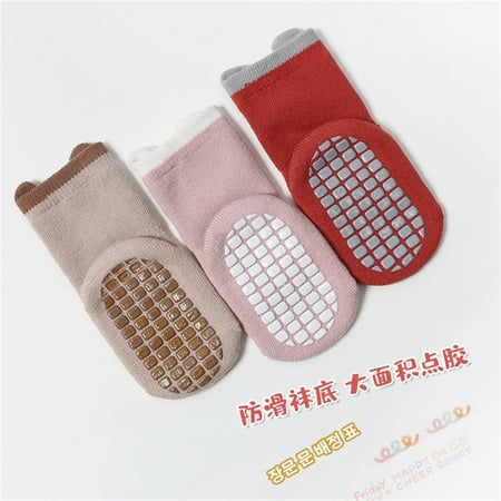 

kpoplk Christmas Socks For Kids Baby Infants Toddlers Girls Mid Calf Length Socks Antislip 1Pair Sock Shoes Baby Boys Girls(Pink)