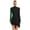 Green, variant on IEFIEL Womens Long Sleeve Side Split Asymmetrical Dance Dress Contrast Color Lyrical Contemporary Dance Leotard Green M