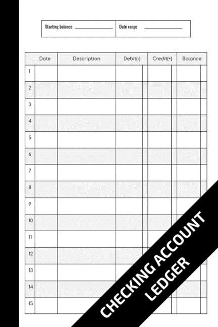 Checking Account Ledger : Simple Checking Account Balance Tracker, 120 ...