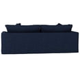 thumbnail image 2 of Sunset Trading Newport 94" Fabric Slipcovered Recessed Fin Arm Sofa in Navy, 2 of 5