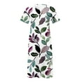 thumbnail image 4 of SMihono Robe d'Été Bohème pour Femmes Grande Taille Mode Décontractée d'Été avec Poches Manches Courtes Imprimée Col en V, 4 of 4