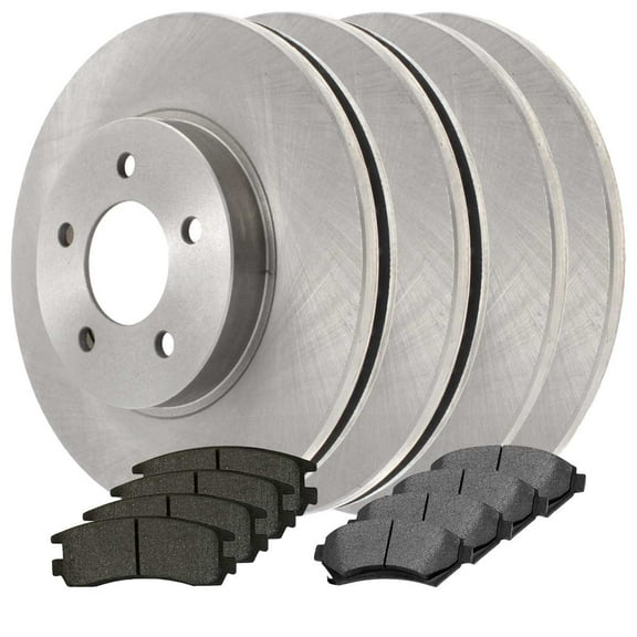 AutoShack Front & Rear Brake Rotors Ceramic Brake Pads | Replacement For 2000-2005 Chevrolet Impala Monte Carlo 1998-1999 Oldsmobile Intrigue 3.4L 3.5L 3.8L V6 FWD | 12-PC Brake Kit