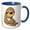 Blue/White, variant on 3drose, Funny Cute Sloth Drinking Martini Cartoon, 11oz Two-tone Green Mug