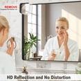 thumbnail image 4 of GODCHAR 40"x30" Multiple Sizes Metal Framed Bathroom Mirror Tempered Glass Anti-Rust Black, 4 of 9