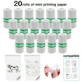 thumbnail image 3 of 20 Rolls Black On White Thermal Sticker Paper For Mini Printers Cameras Photo Checklist Notes, 3 of 7