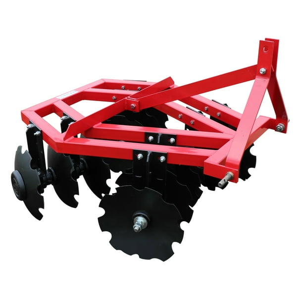 Titan Attachments 4 FT Notched Disc Harrow Plow, Category 1, 3 Point