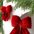 thumbnail image 6 of Christmas Velvets Bowknot Decorative Accent Festival Table Centerpieces Holiday Displays Elegant Pendant, 6 of 8