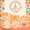 thumbnail image 5 of Jestar Groovy Daisy Party Set, 96 Pieces, Boho 60s 70s Birthday Supplies for Girls, Women, Baby & Bridal Showers, 5 of 7