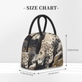 thumbnail image 2 of Daiia Graceful Snow Leopard Pattern Lunch Bag , Insulated Lunch Box, Small Leakproof Cooler Food Lunch Containers Reusable High Capacity Lunch Tote Bags-One Size, 2 of 6