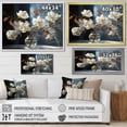 thumbnail image 4 of Designart "Still Life White and Yellow Dogwood" Floral Floater Framed Canvas Art Print, 4 of 7