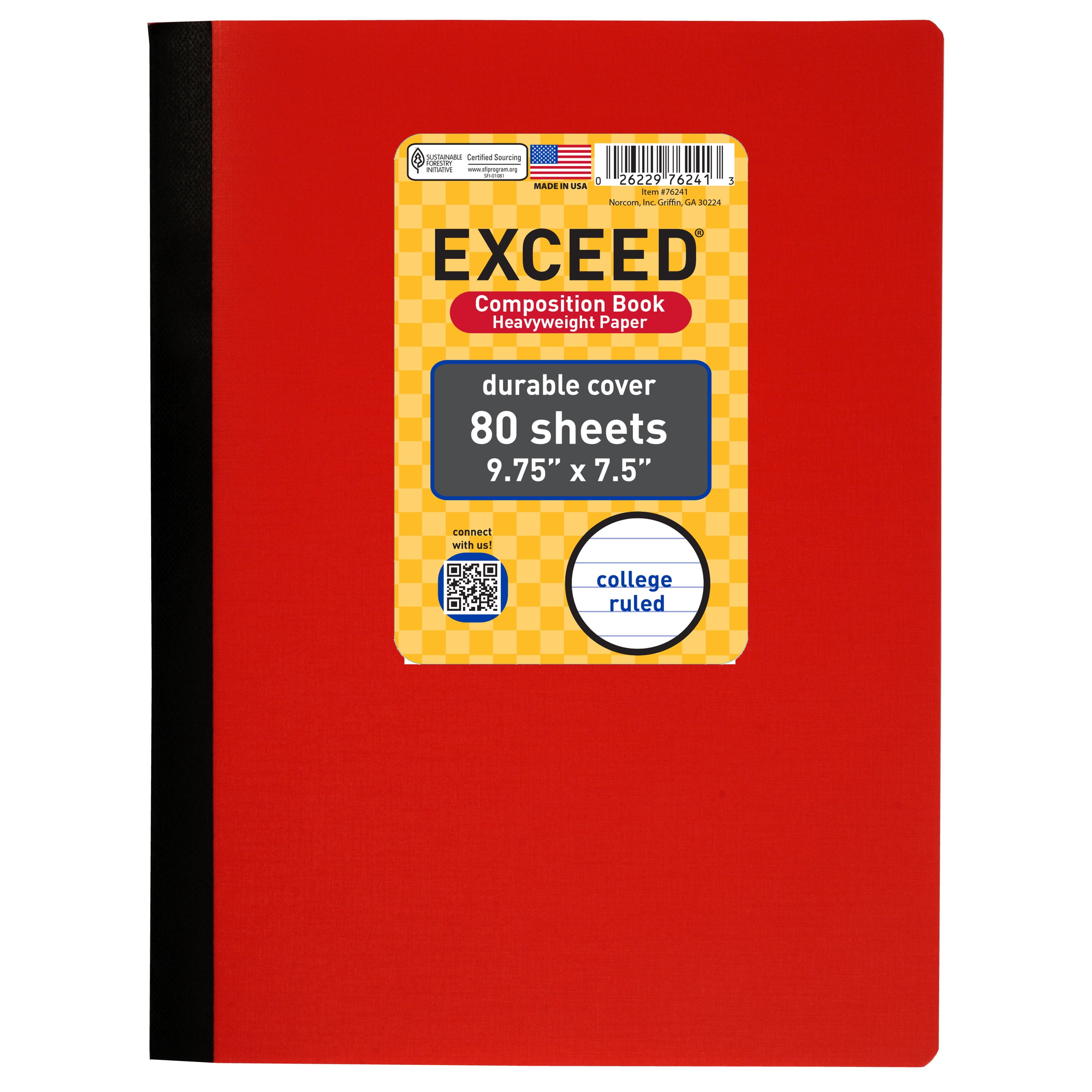 6 Pack Composition Books Wide Ruled School Office Paper Notebook 80 Sheets ea