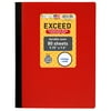 Exceed Poly Composition Book, College Ruled, 80 Sheets, 9.75" x 7.5", Red