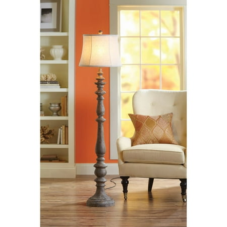 Better Homes and Gardens Rustic Floor Lamp, Distressed Wood ... Better Homes and Gardens Rustic Floor Lamp, Distressed Wood ...
