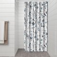 thumbnail image 3 of Wildflower and Peony Bathroom Shower Curtain 36x72, Romantic Botanical Floral Pattern with Hooks, 3 of 5