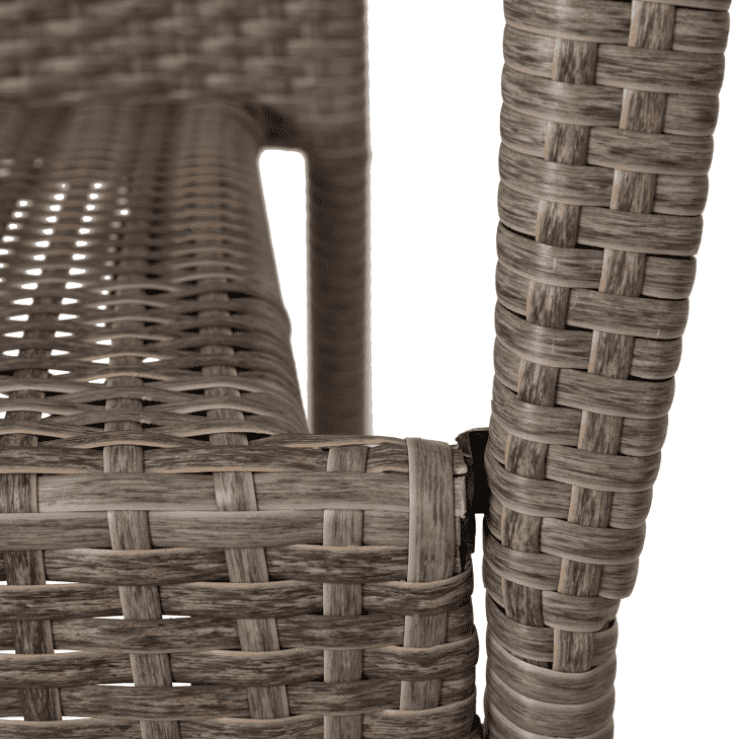 Morgan Outdoor Wicker Chairs Set of 2, All-Weather Resin Wicker, Weathered Gray Finish, Lightweight Outdoor Seating for Patio, Deck, Garden