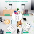 thumbnail image 2 of Multicontacto de Pared, Protector de Sobretensión de Pared con Extensor de 6 Tomas con 3 Puertos USB, 2 of 7