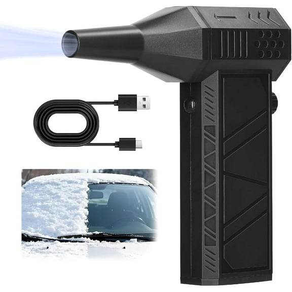 2026 Upgraded Snow Whiz Turbo Blower & Snow Master Pro LED Turbo Blower, 130,000 RPM Portable Snow Removal Tool with 3-Speed Settings, USB Rechargeable Mini Turbo Blower for Car, Driveway & Home Use