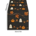thumbnail image 3 of PoyoKee Halloween Table Runner 72 x 13 inch, Black Orange Striped Decorative Runner for Dining Table, Farmhouse Kitchen Decor, Halloween Decorations, 3 of 6