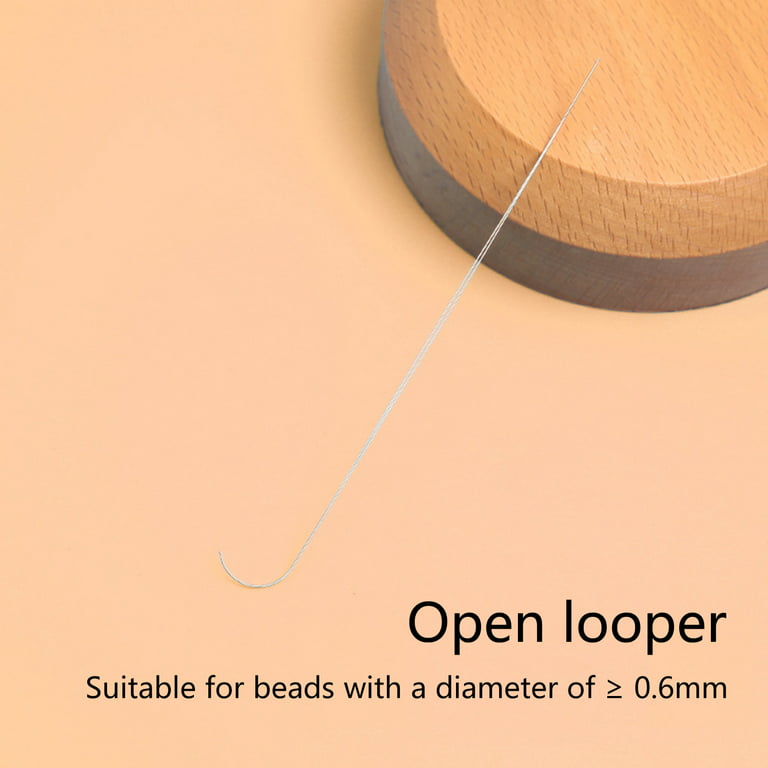 JUNTEX 5PCS Big Eye Curved Beading Needles Stainless Steel Sewing Needles  DIY Bead Spinner Needles Craft Making Tools 