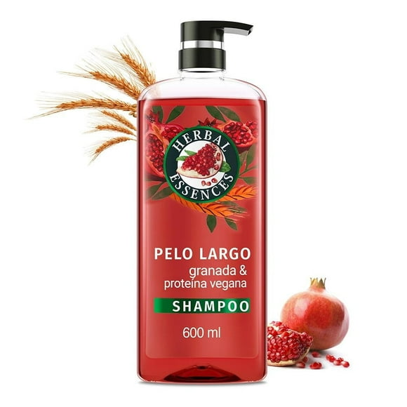 Shampoo Herbal Essences Pelo largo granada & proteína vegana 600 ml