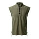 thumbnail image 1 of 2025 Camisa hippie de playa sin mangas para hombre - Mezcla de lino, cuello alto, ligera - Boho veraniego, S-XXL, 1 of 5
