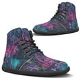 thumbnail image 3 of Wismoutput Graffiti Letter Printed Barefoot Shoes Casual Sports Walking Shoes for Men and Boys Non-Slip Wear-Resistant High-top Sneakers, 3 of 7