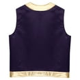 thumbnail image 2 of Haitryli Men's Gold Trims Arabian Prince Vest Open Front Cardigan Waistcoat Top Purple M, 2 of 5