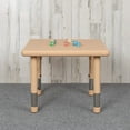 thumbnail image 2 of Flash Furniture Table d'Activités Carré de 24 Pouces en Plastique Naturel à Hauteur Réglable, 2 of 2
