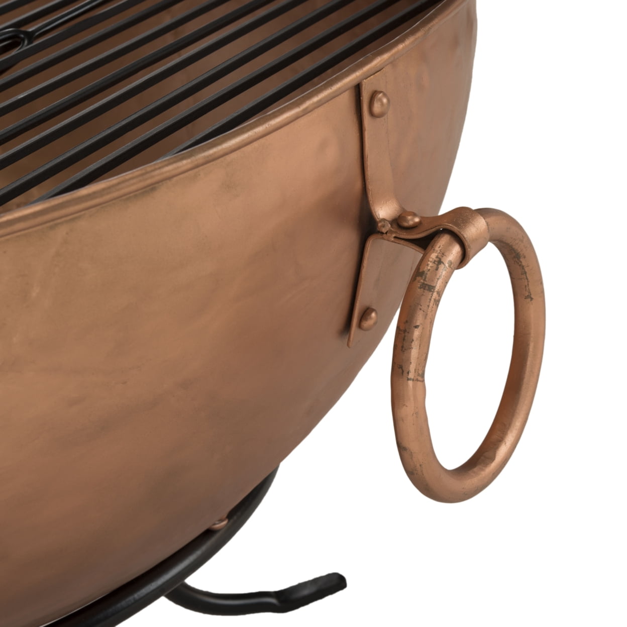 SAFAVIEH Outdoor Collection Bangkok Fire Pit Copper/Black