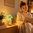 thumbnail image 3 of Neon Sign Table Lamp, USB Powered LED Neon Light with Base, Decorative Night Light for Bedroom Party Home Decor, 3 of 3