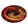 thumbnail image 1 of ERK 1Pcs 3D Animal Round Rug Large Living Room Area Rug Stain Washable Soft Floor Mat For Sofa, 1 of 4