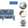 thumbnail image 5 of Dowbom Armless Futon Sofa Slipcover,Stretch Printed Sofa Bed Slipcover Full size Without Armrests Slipcover Non-slip Washable Soft Furniture Protector for Living Room-S(47"-59")-K, 5 of 8