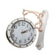 thumbnail image 4 of Reloj de pared de doble cara con esfera de 19,5 cm/7,68 pulgadas de diámetro y silencioso. blanco, 4 of 9