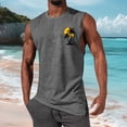 thumbnail image 2 of Akmaiox Men's Palm Tree Sunset Graphic Tank Top Casual Workout Muscle Sleeveless Shirts for Summer Beach Sports S-XXL, 2 of 5