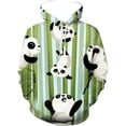 thumbnail image 3 of Sudadera con capucha con estampado 3D de panda para hombre, unisex, informal, de manga larga, de gran tamaño, chándal, 3 of 5