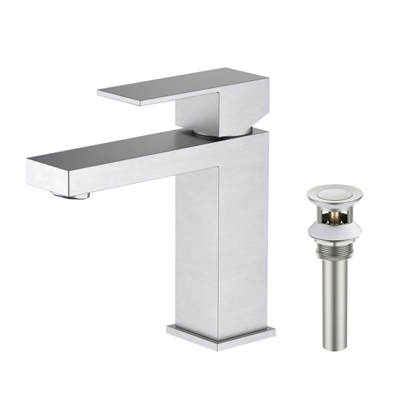 Kibi Single Handle Bathroom Sink Faucet with Pop Up Drain